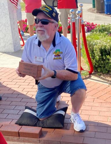 Dedication & Placement Ceremony of Brick Commemorating Don Tobin's service in the US Army; Purchased by SCCC