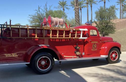 the old fire truck.  Mabe 1950 or 60